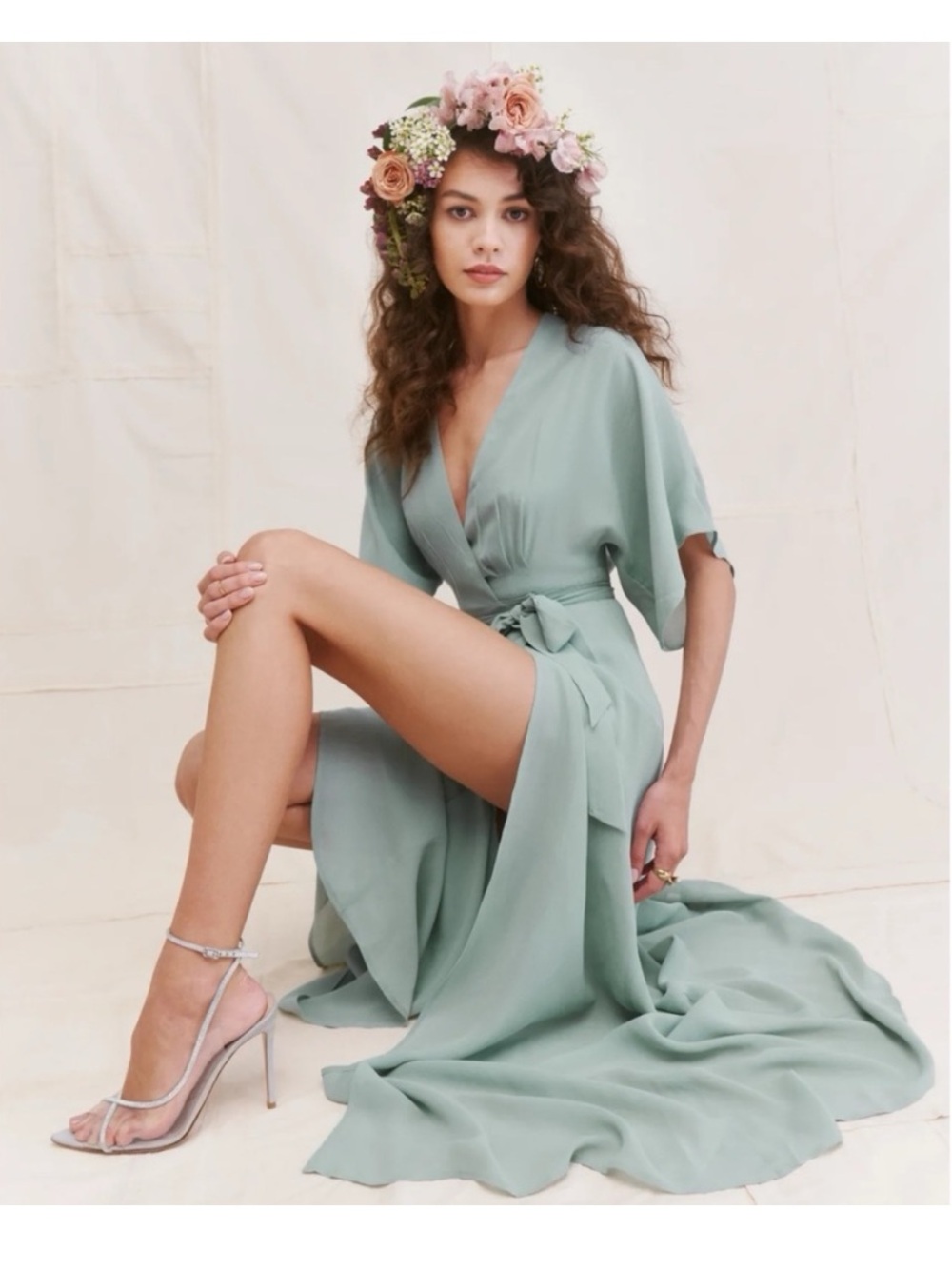 Reformation Winslow Dress in Celadon